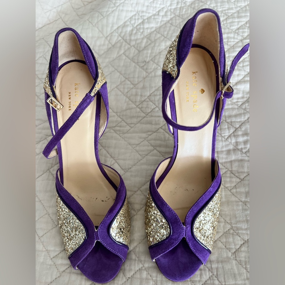 Kate Spade Purple and Gold Women's Heels